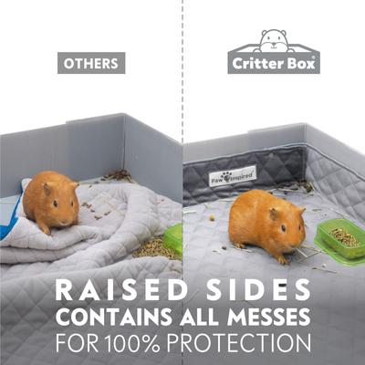 Show full view: Paw Inspired Critter Box Washable Fleece Guinea Pig Cage Liner & Bedding with Raised Sides, C&C 2x3, 1 count slide 2 of 9