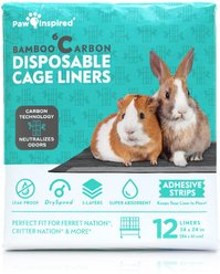 Paw Inspired Disposable Ferret Nation Cage Liners, 34 x 24-in, 12 count