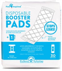 Paw Inspired Dog Diaper Pad Liners, 30 count slide 1 of 7