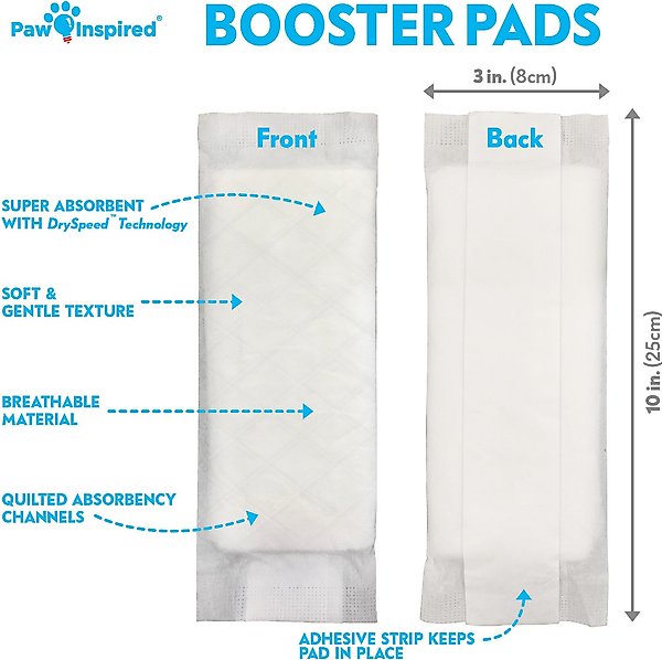 Show full view: Paw Inspired Dog Diaper Pad Liners, 30 count slide 2 of 9