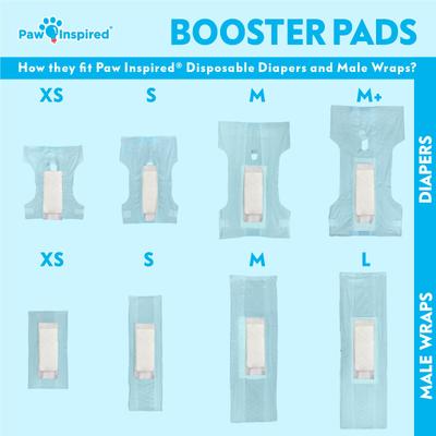 Show full view: Paw Inspired Dog Diaper Pad Liners, 30 count slide 4 of 9