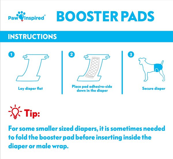 Show full view: Paw Inspired Dog Diaper Pad Liners, 30 count slide 6 of 9