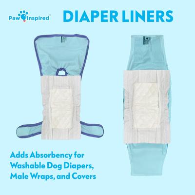 Show full view: Paw Inspired Dog Diaper Pad Liners for Covers & Washable Dog Diapers, 30 count slide 3 of 8