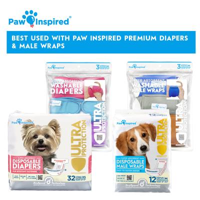 Show full view: Paw Inspired Dog Diaper Suspenders, Purple, Small/Medium slide 7 of 9