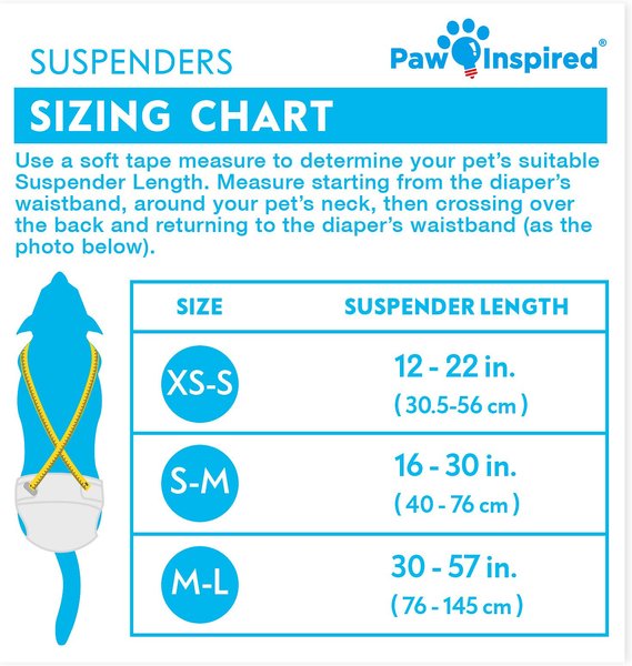 Show full view: Paw Inspired Dog Diaper Suspenders, X-Small/Small slide 2 of 11