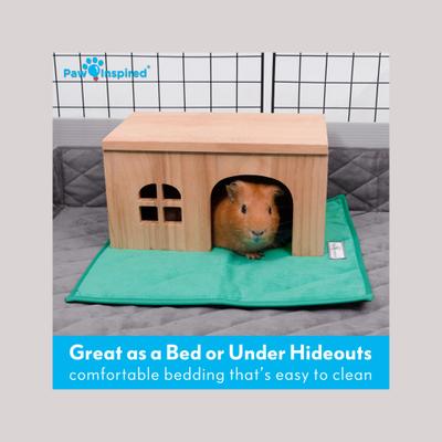 Show full view: Paw Inspired Fleece Cage Liner Small Pet Pee Pads & Bedding, 12x12-in, 3 count, Blue slide 5 of 10