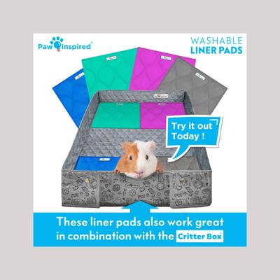 Show full view: Paw Inspired Fleece Cage Liner Small Pet Pee Pads & Bedding, 12x12-in, 3 count, Blue slide 8 of 10