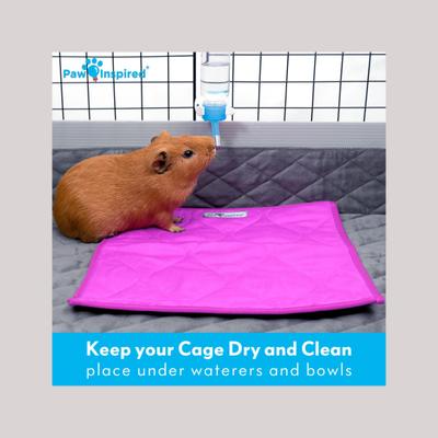 Show full view: Paw Inspired Fleece Cage Liner Small Pet Pee Pads & Bedding, 12x12-in, 3 count, Gray slide 7 of 10