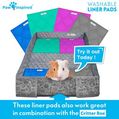 Show full view: Paw Inspired Fleece Cage Liner Small Pet Pee Pads & Bedding, 12x12-in, 3 count, Gray slide 8 of 10
