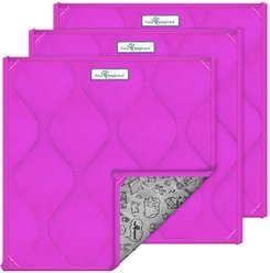 Paw Inspired Fleece Cage Liner Small Pet Pee Pads & Bedding, 12x12-in, 3 count, Pink