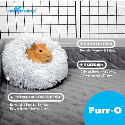 Show full view: Paw Inspired Furr-O Burrowing Guinea Pig & Small Pet Bed, Light Gray slide 6 of 8