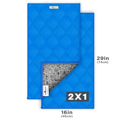 Show full view: Paw Inspired Guinea Pig Fleece Cage Liners & Bedding, 2 count, Blue slide 2 of 8