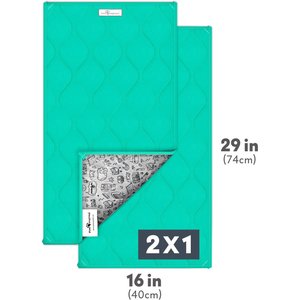 Paw Inspired Guinea Pig Fleece Cage Liners & Bedding, 2 count, Green