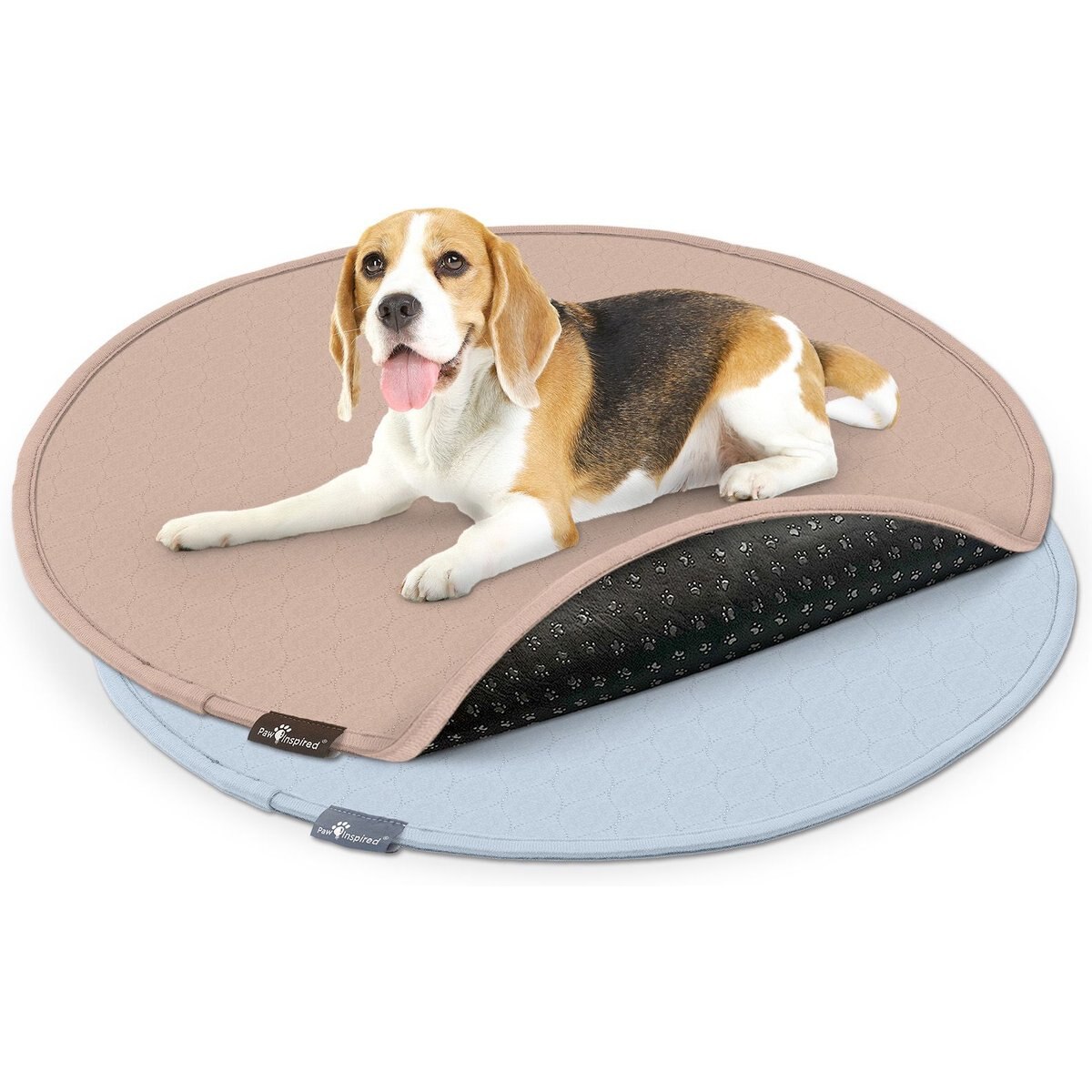 Paw Inspired Round Whelping Washable Dog Pee Pads, 2 count, 36-in