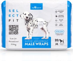 Paw Inspired Select Fit Disposable Belly Band Male Dog Wraps, Medium slide 1 of 6