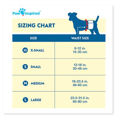 Show full view: Paw Inspired Ultra Protection Disposable Belly Band Male Dog Wraps, Medium: 18 to 23.5-in waist, 12 count slide 2 of 9