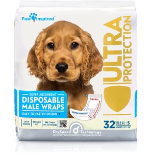 Paw Inspired Ultra Protection Disposable Belly Band Male Dog Wraps, Small