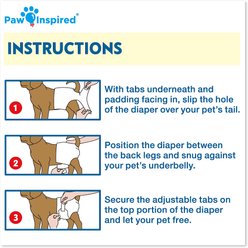 Paw Inspired Ultra Protection Disposable Female Dog Diapers, Medium: 16 to 21-in wais, 32 count slide 2 of 8