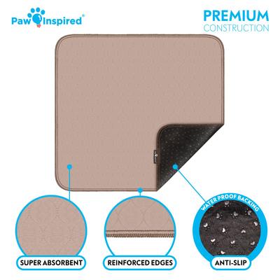 Show full view: Paw Inspired Washable Dog Pee Pads, 2 count, 30-in x 32-in slide 4 of 8