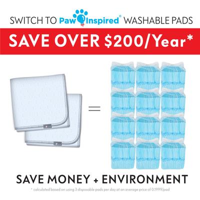 Show full view: Paw Inspired Washable Dog Pee Pads, 2 count, 34-in x 36-in slide 6 of 8