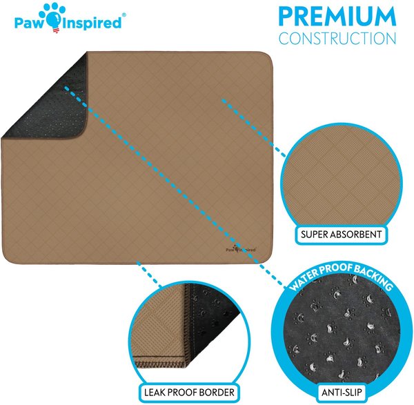 Show full view: Paw Inspired Washable Dog Pee Pads, 48 x 60-in, 1 count, Unscented slide 4 of 10
