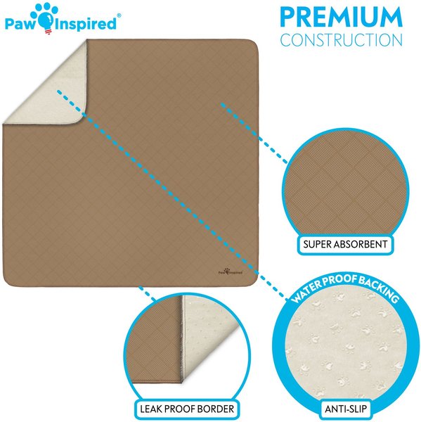 Show full view: Paw Inspired Washable Dog Pee Pads, 72 x 72-in, 1 count, Unscented slide 4 of 10