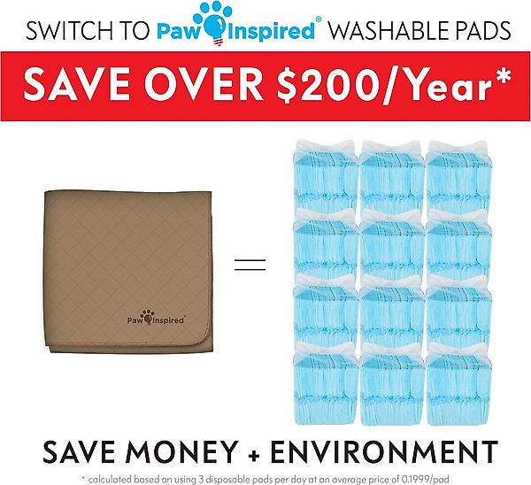 Show full view: Paw Inspired Washable Dog Pee Pads, 72 x 72-in, 1 count, Unscented slide 7 of 10