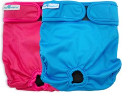 Paw Inspired Washable Female Dog Diaper, Variety Pack, Black Lining, Large, 2 count