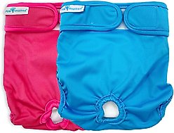 Paw Inspired Washable Female Dog Diaper, Variety Pack, White Lining, X-Large, 2 count