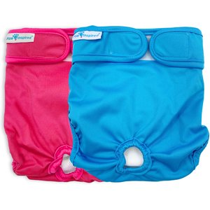 Paw Inspired Washable Female Dog Diaper, Variety Pack, White Lining, X-Large, 2 count