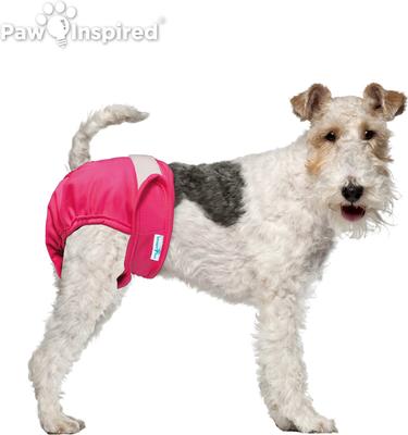 Show full view: Paw Inspired Washable Female Dog Diapers, Medium: 16 to 21-in waist, 3 count slide 4 of 10