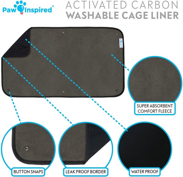 View of PAW INSPIRED Washable Fleece Guinea Pig Cage Liners & Bedding, 1 count ...