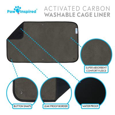 Show full view: Paw Inspired Washable Fleece Guinea Pig Cage Liners & Bedding, 1 count, C&C 2x1 slide 4 of 10