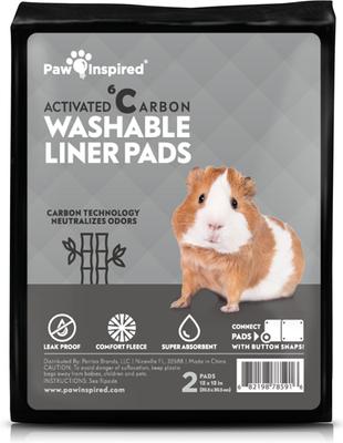 Show full view: Paw Inspired Washable Fleece Guinea Pig Cage Liners & Bedding, 2 count, 12x12-in slide 9 of 11