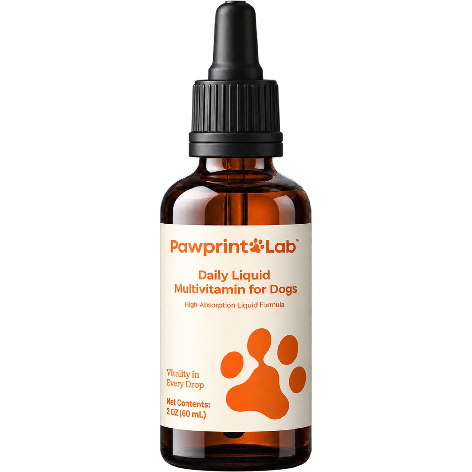 Paw Print Lab Pawprint Wellness Protocol Daily Multivitamin Liquid Supplement for Dogs, 2-fl oz bottle