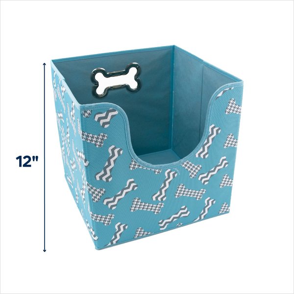 Show full view: Paw Prints Bone Play Collapsible Pet Storage Bin slide 2 of 3