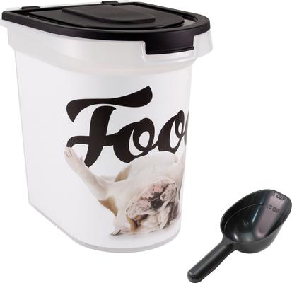 Show full view: Paw Prints Bulldog Pet Food Storage Container, 26-lb slide 3 of 8