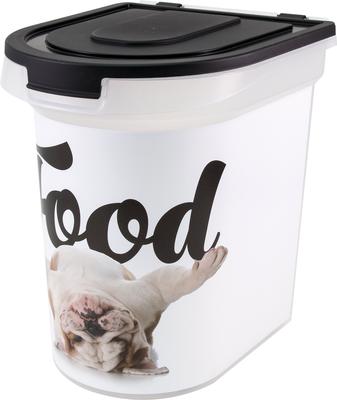 Show full view: Paw Prints Bulldog Pet Food Storage Container, 26-lb slide 5 of 8