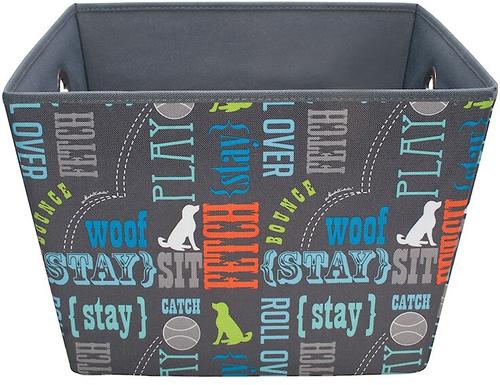 Show full view: Paw Prints Fabric Toy Bin, Word Design slide 3 of 6