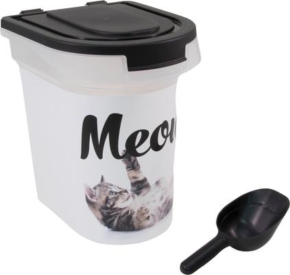 Show full view: Paw Prints Meow Kitty Pet Food Storage Container, 10-lb slide 2 of 5