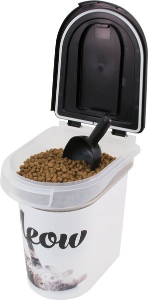 Paw Prints Real Meow Pet Food Storage Container, 7-lb