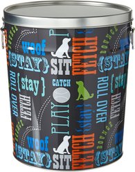 Paw Prints Pet Food Storage Bin, Word Design,15-lb