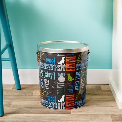 Show full view: Paw Prints Pet Food Storage Bin, Word Design,15-lb slide 2 of 3