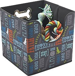 Paw Prints Pet Station Three Shelf Flip Hook Collapsible Dog Bins, White, Large slide 2 of 4