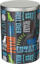 Paw Prints Tin Treat Jar, Word Design, Large