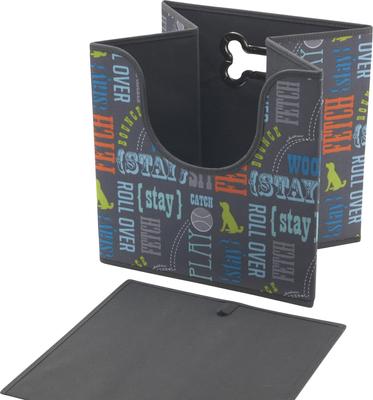 Show full view: Paw Prints Word Design Collapsible Pet Storage Bin slide 3 of 5