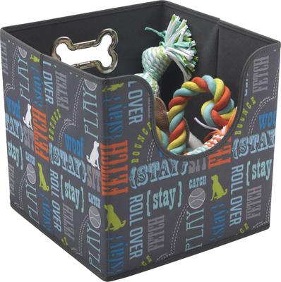 Show full view: Paw Prints Word Design Collapsible Pet Storage Bin slide 4 of 5