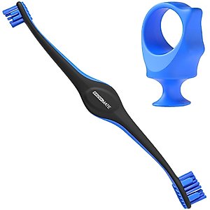 Paw Ready BrushMate Premium Toothbrush with Biteblock Dog Teeth Cleaning Aid, Blue, Small