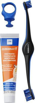 Show full view: Paw Ready BrushMate Toothbrush, Small Brushing Assistant & Enzymatic Banana Mint Flavor Toothpaste for Small Dogs & Cats, 70-gram bottle slide 1 of 12