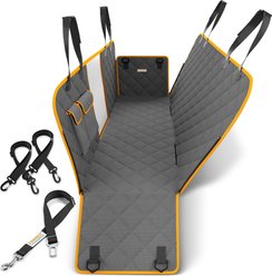 PAWBEE Dog Car Seat Cover & Belt, Grey